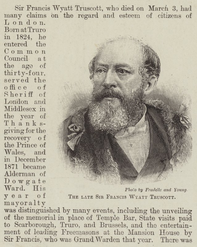 Der verstorbene Sir Francis Wyatt Truscott von English School