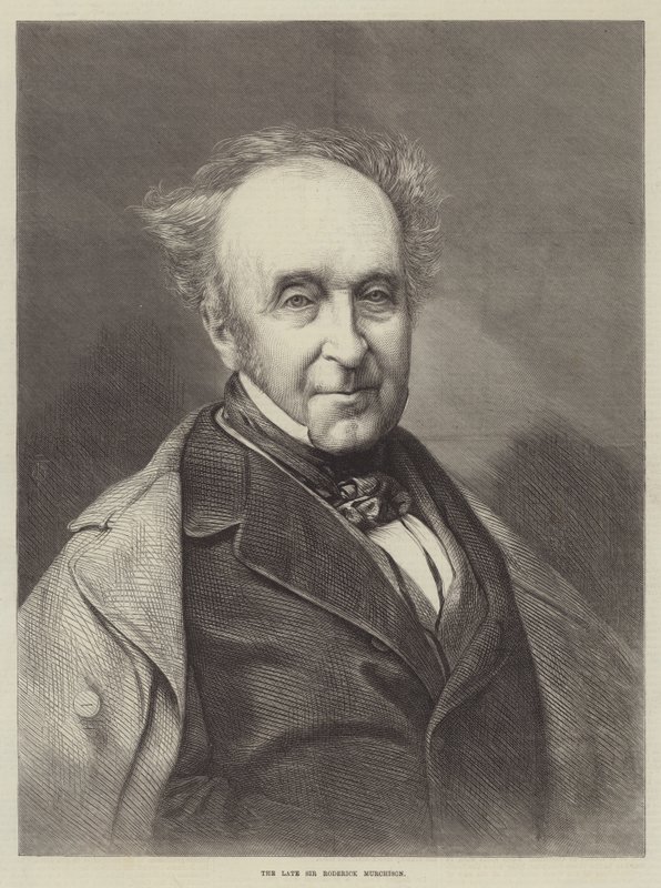 Der verstorbene Sir Roderick Murchison (Gravur) von English School