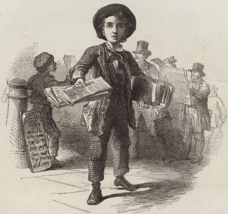 Der Zeitungsjunge von English School