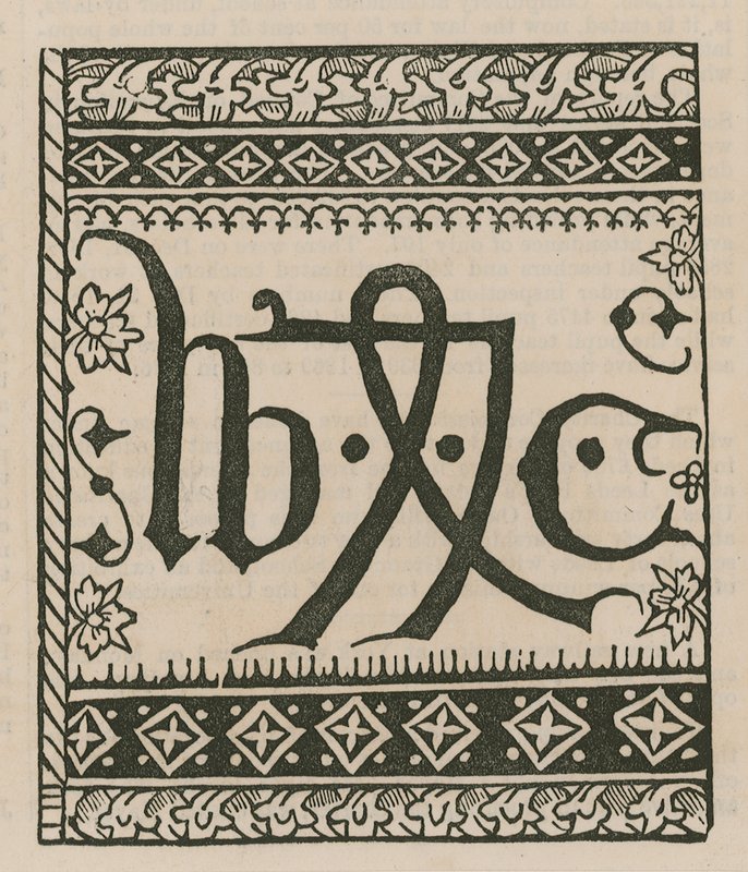 Das Druckerzeichen von William Caxton von English School