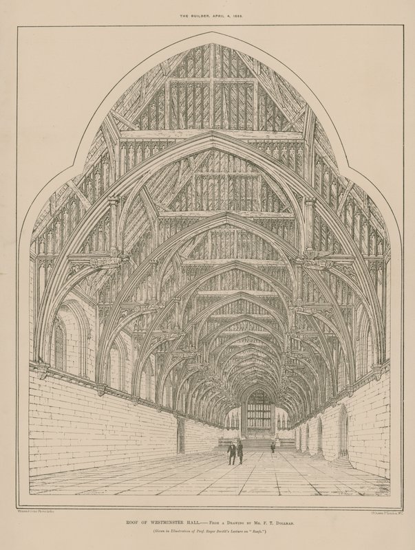 Das Dach der Westminster Hall von English School