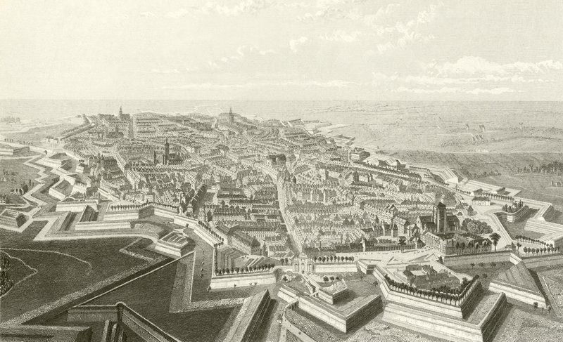 Die Stadt und Festung von Lille von English School