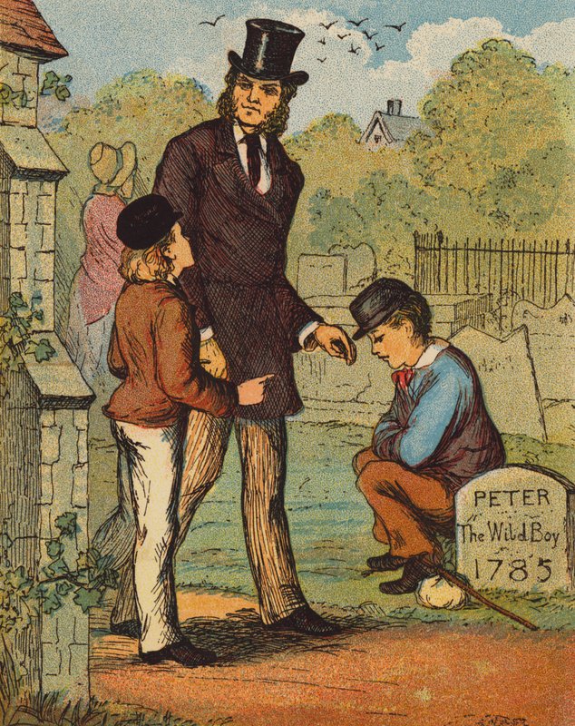 Der erkannte Schulschwänzer (Farblithografie) von English School