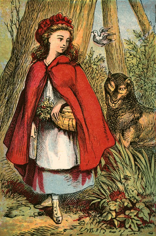 Der Wolf folgt Rotkäppchen von English School