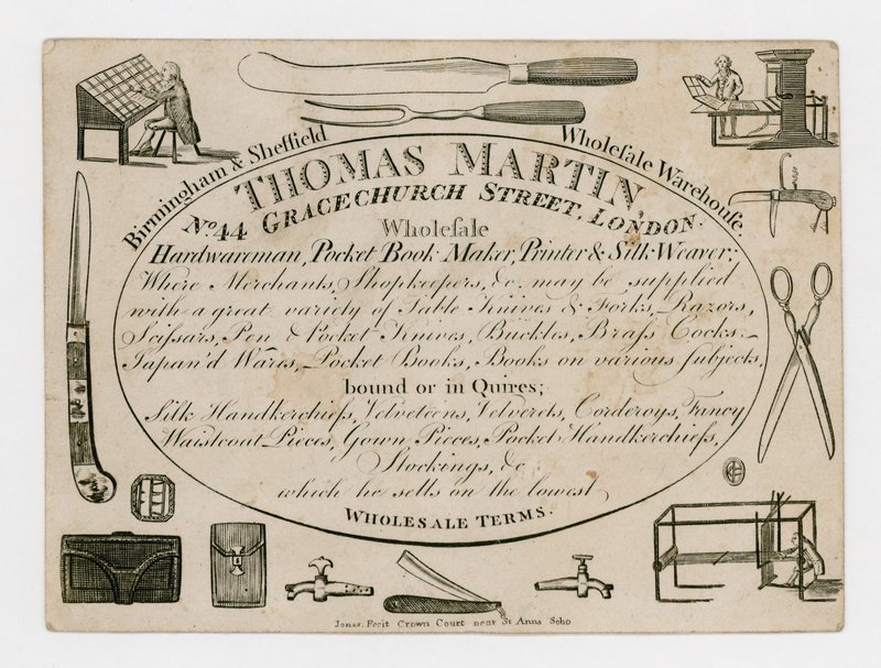 Thomas Martin, Visitenkarte von English School