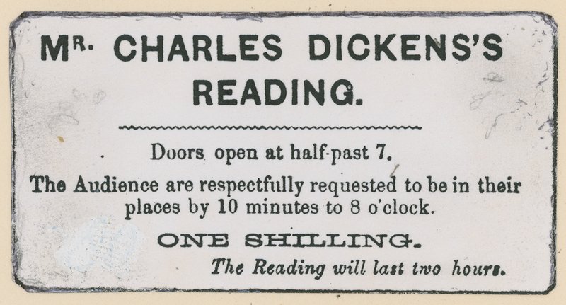 Ticket für eine Lesung von Charles Dickens von English School