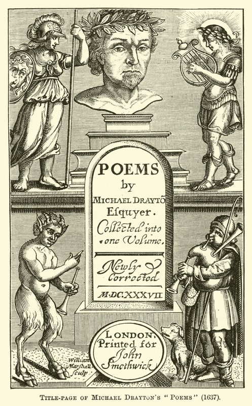 Titelseite von Michael Draytons Gedichten, 1637 von English School
