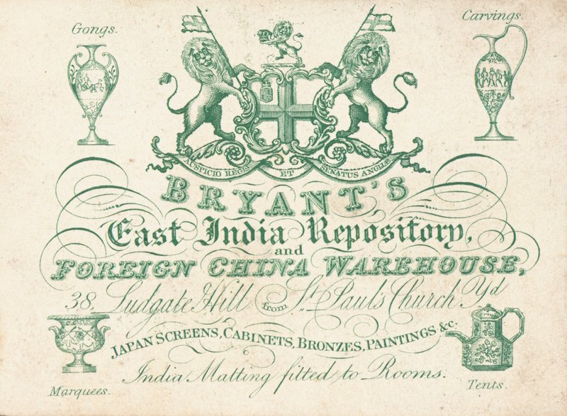Handelskarte, Bryants East India Repository von English School