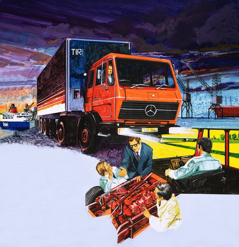 Lastwagen von English School