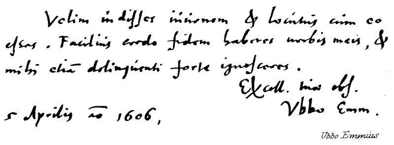 Ubbo Emmius von English School