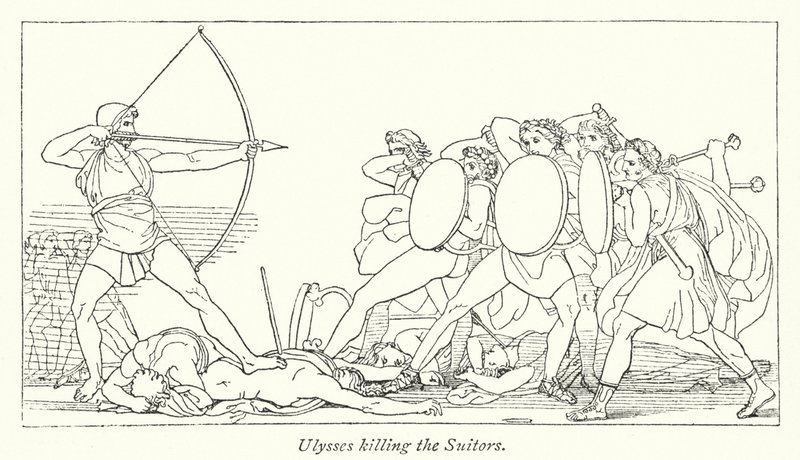 Odysseus tötet die Freier von English School