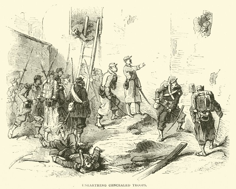 Aufdecken versteckter Truppen, Januar 1871 von English School