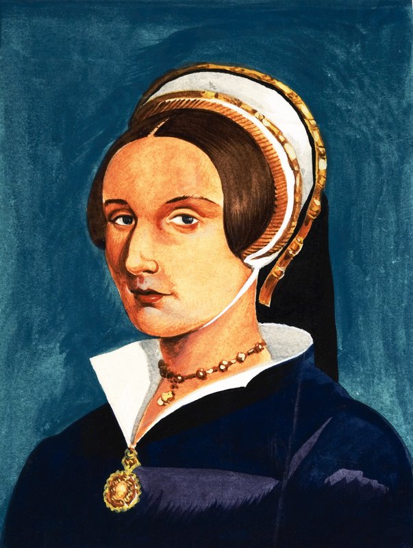 Unidentifiziertes Porträt einer Frau von English School