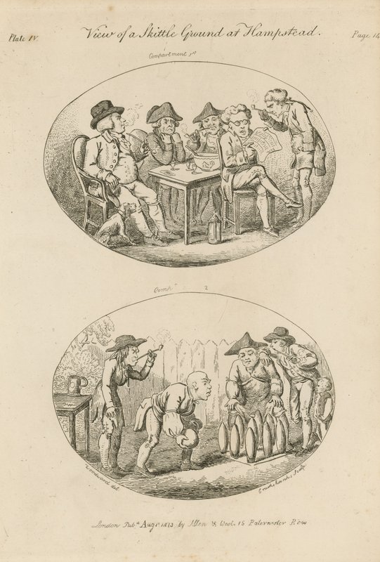 Ansicht des Kegelplatzes in Hampstead von English School