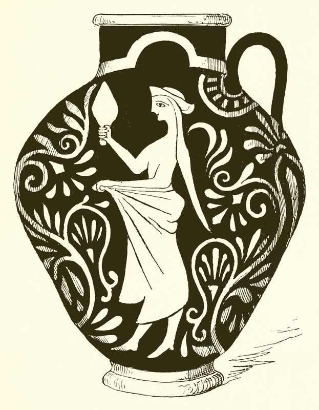 Vase von English School