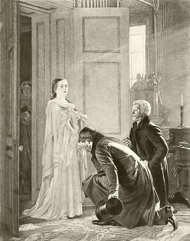 Victoria wird als Königin begrüßt (Gravur) von English School