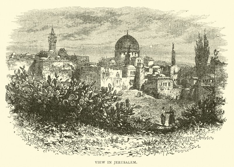 Ansicht in Jerusalem von English School