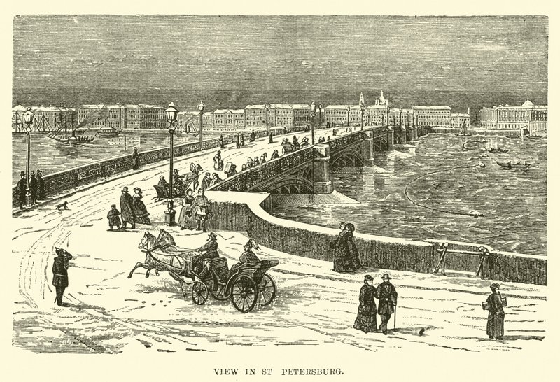 Ansicht von St. Petersburg von English School