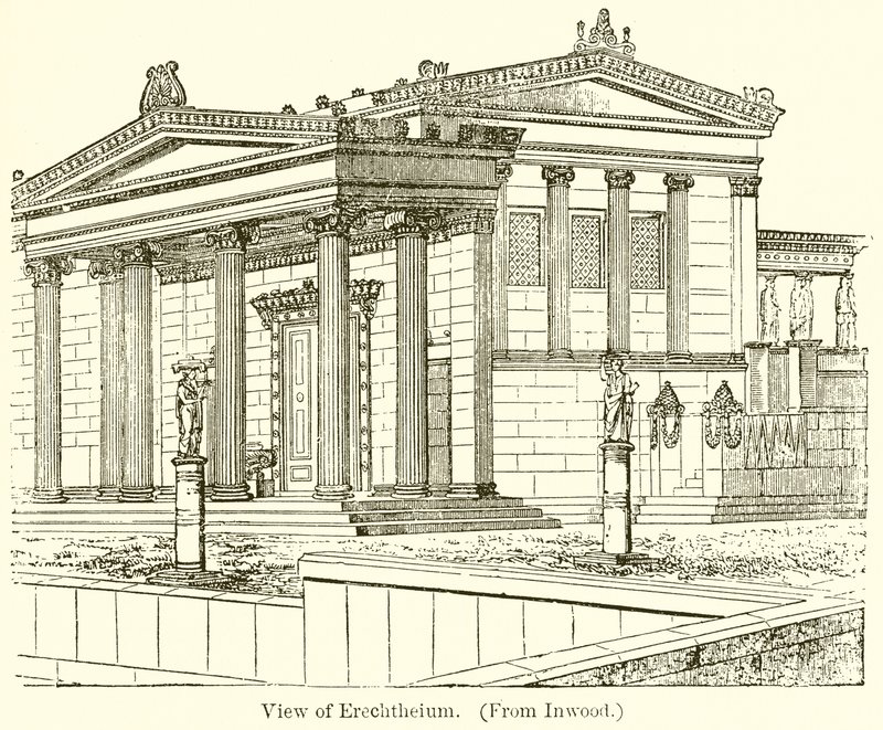 Ansicht des Erechtheion von English School