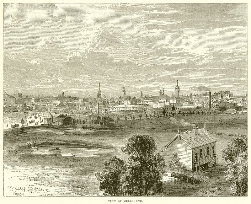 Ansicht von Melbourne von English School