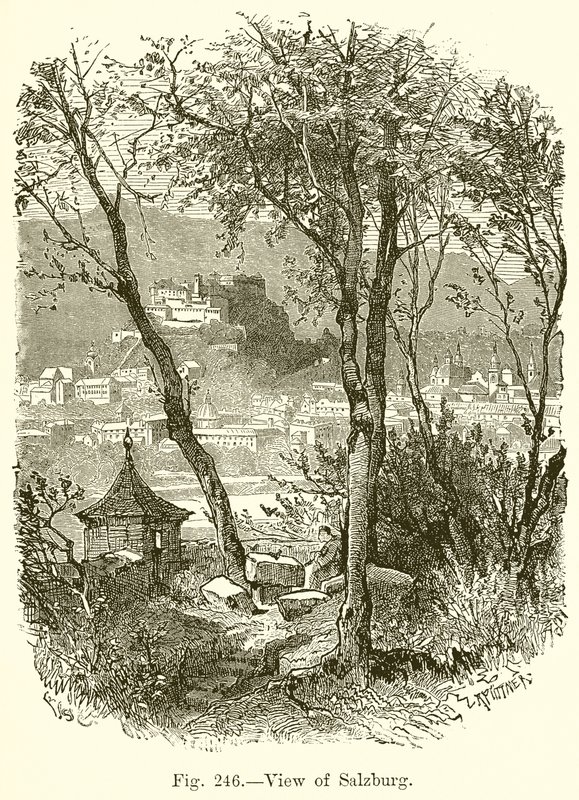 Ansicht von Salzburg von English School