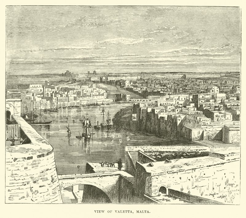 Ansicht von Valetta, Malta von English School