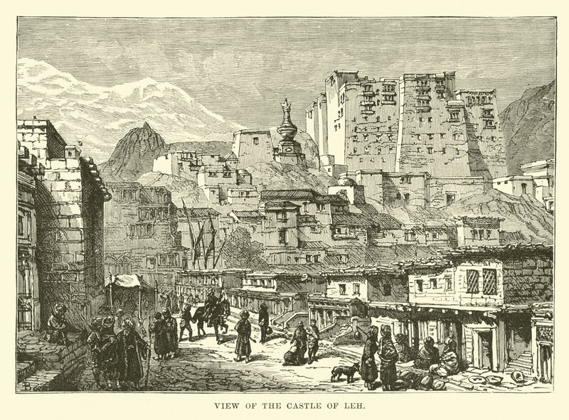 Ansicht der Burg von Leh von English School