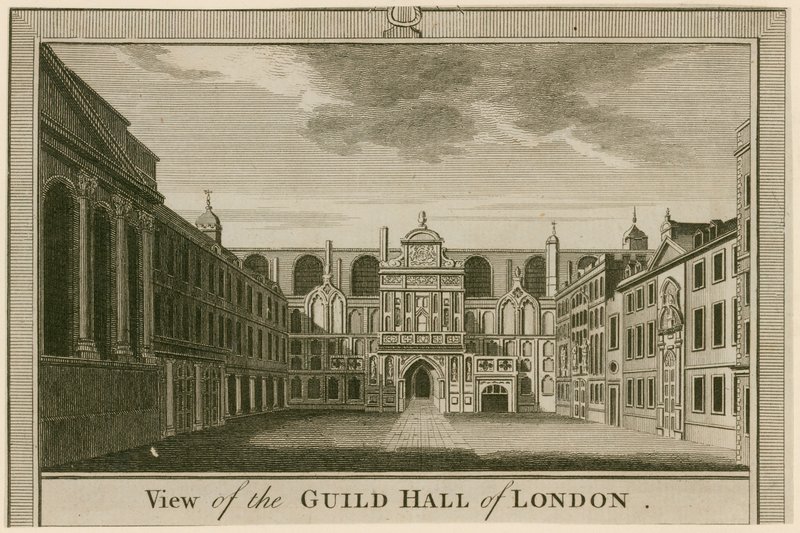 Ansicht der Guildhall, London von English School