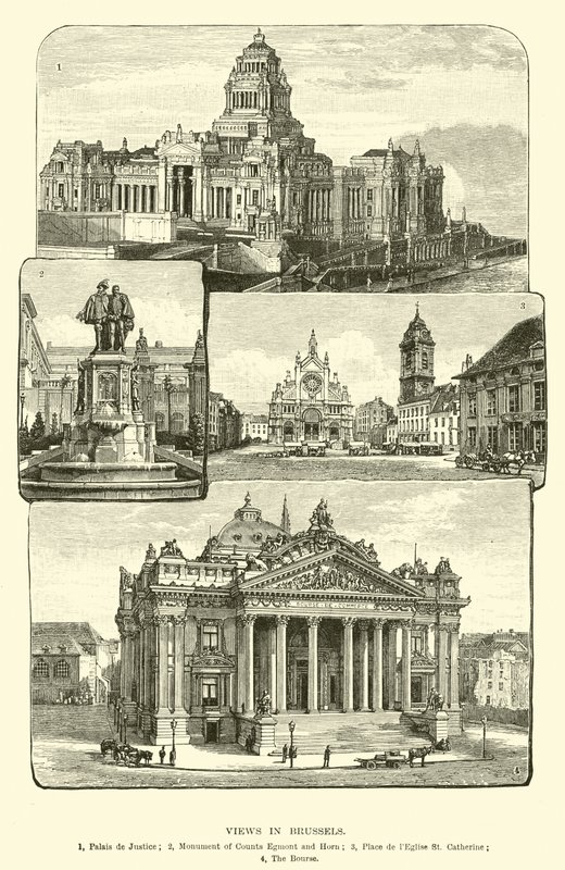Ansichten in Brüssel von English School