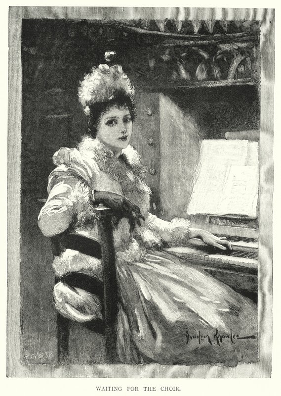 Warten auf den Chor (Gravur) von English School