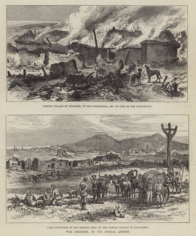 Kriegsskizzen (Stich) von English School