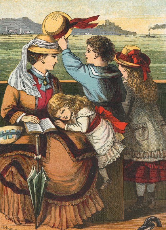 Winken zu den Booten von English School