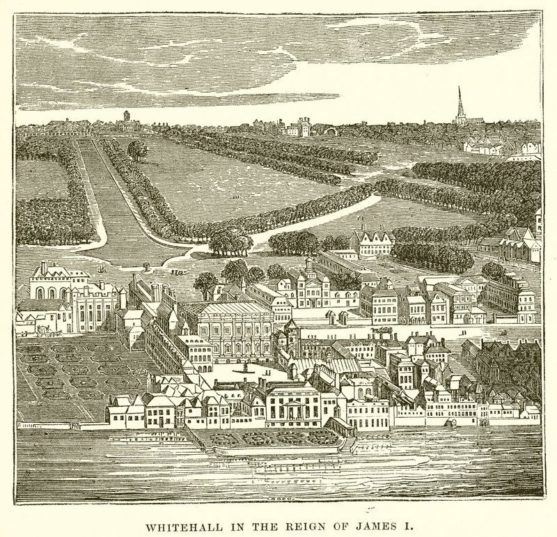 Whitehall zur Zeit von James I. von English School