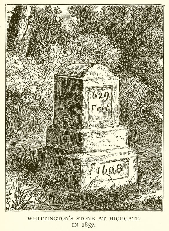 Whittingtons Stein in Highgate, 1857 von English School