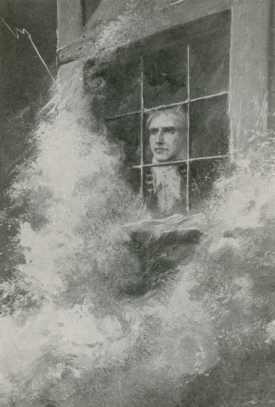 Winstanley blickt auf den Sturm hinaus von English School