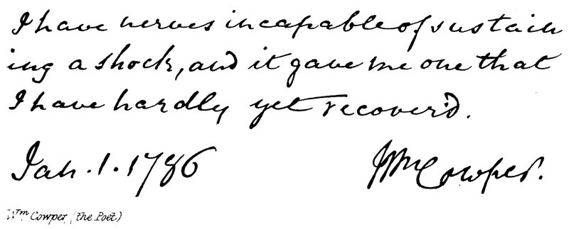 William Cowper (der Dichter) von English School