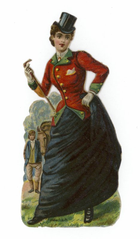 Frau im Reitkleid von English School