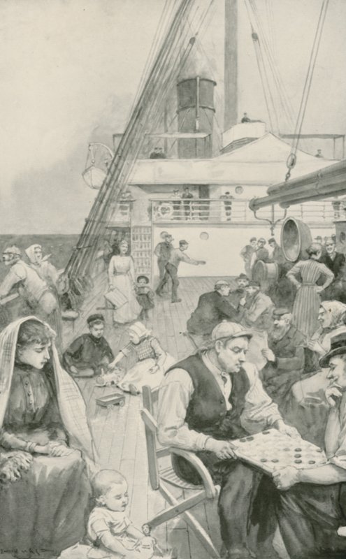Vergnügungen an Bord eines Auswandererschiffs von Enoch Ward