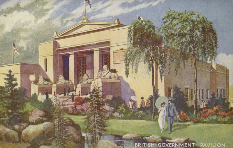Der Pavillon der britischen Regierung, British Empire Exhibition, Wembley, 1924 von Ernest Coffin