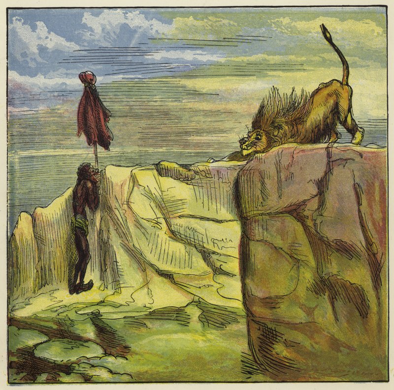 Ashanti-Löwenjagd von Ernest Henry Griset