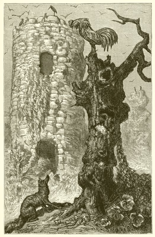Der Hahn und der Fuchs von Ernest Henry Griset