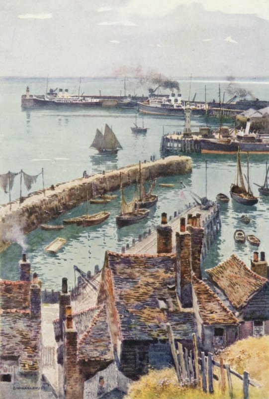 Folkestone Hafen von Eastcliffe von Ernest William Haslehust