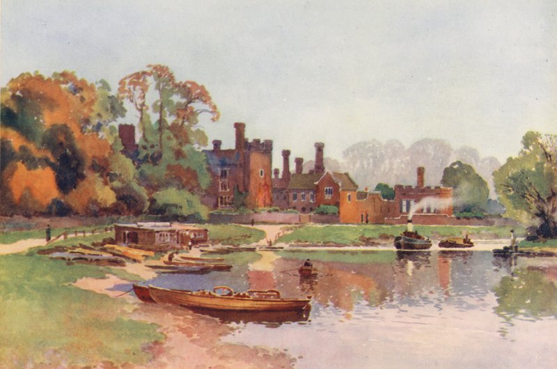 Fluss Themse: Hampton Court von Ernest William Haslehust