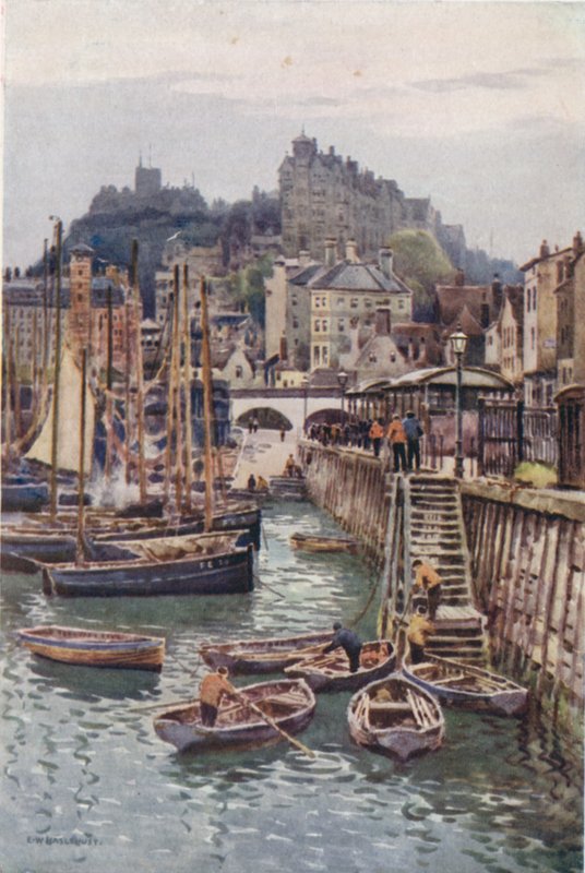 Der Fischereihafen, Folkestone von Ernest William Haslehust