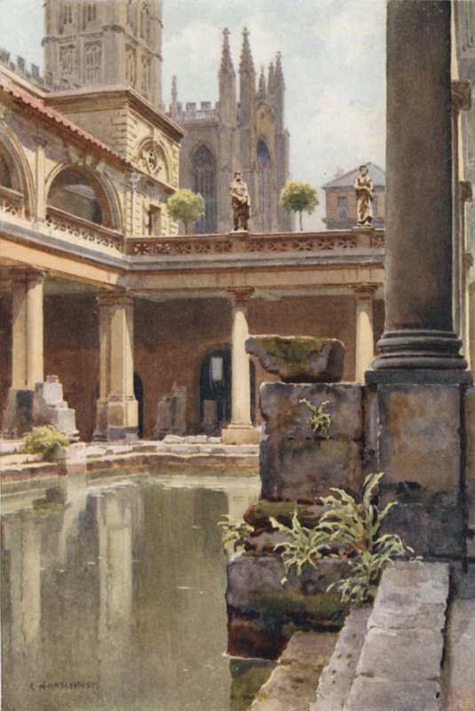 Das Römische Bad von Ernest William Haslehust