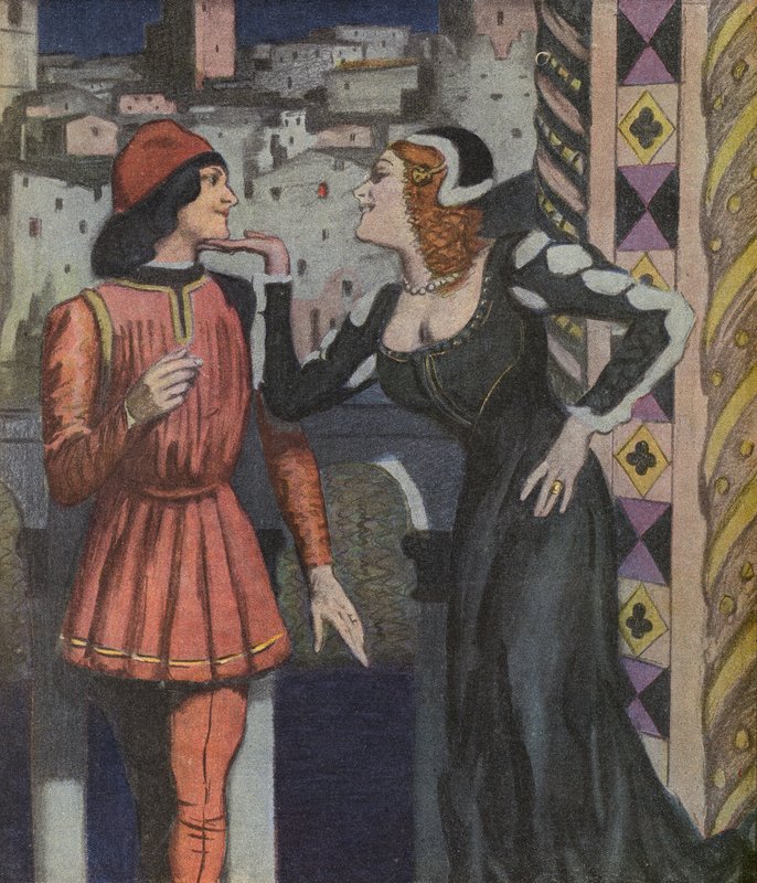 Florentinischer Flirt von Ernst (after) Heilemann