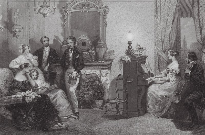 Ein Familienkonzert von Eugene Louis (after) Lami