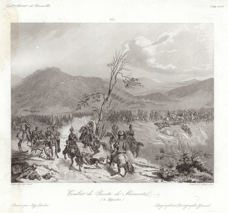 Kampf von Puerto de Miravete von Eugene Louis Lami