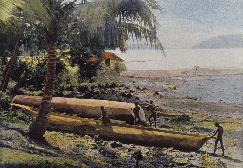Andamanen, Bau eines Kanus von European Photographer