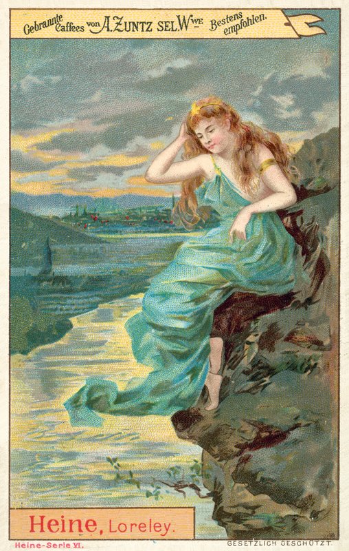 Szene aus Heinrich Heines Gedicht Lorelei von European School